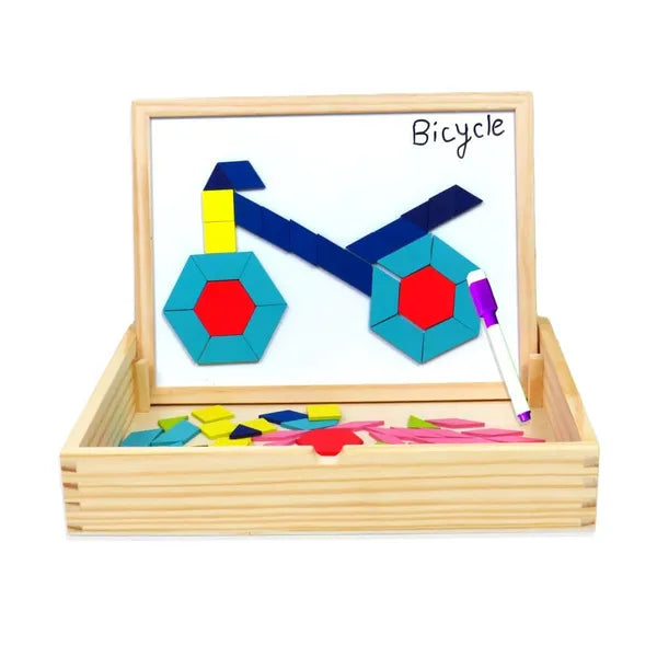 Wooden Magnetic Educational Toy- White Board - Kee&Ka