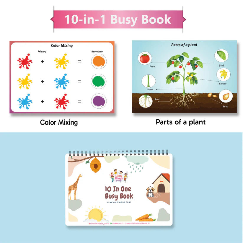 10-in-1 Busy Book (Ages 2 to 5 years) - Kee&Ka