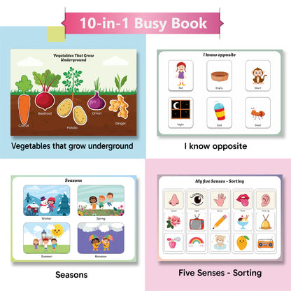 10-in-1 Busy Book (Ages 2 to 5 years) - Kee&Ka