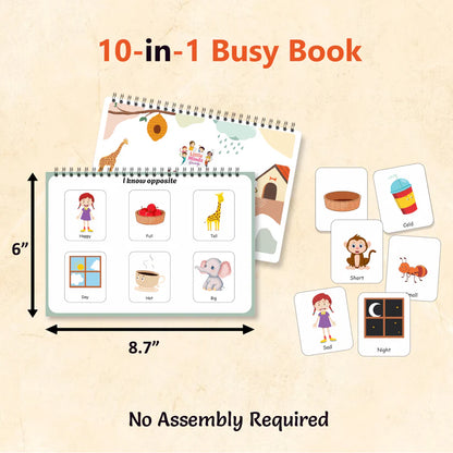 10-in-1 Busy Book (Ages 2 to 5 years) - Kee&Ka