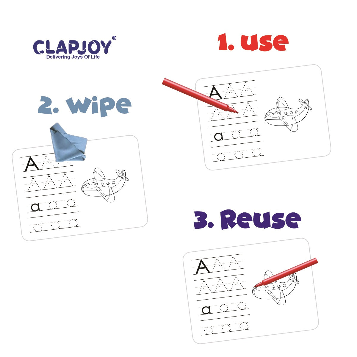 Clapjoy Reusable Flash Cards - Kee&Ka