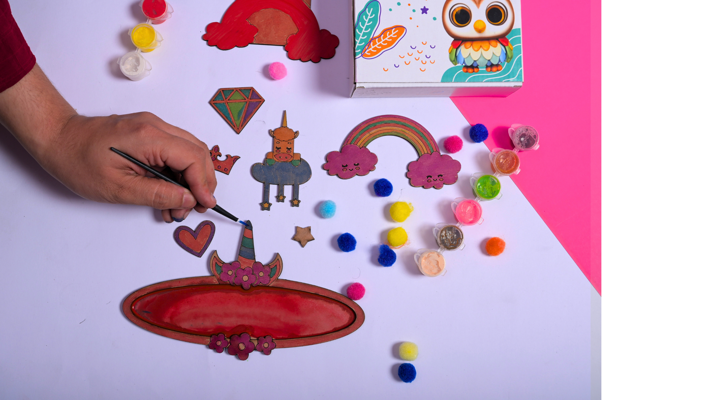 Teeny Tiny Unicorn Theme Name Plate And Door Knob