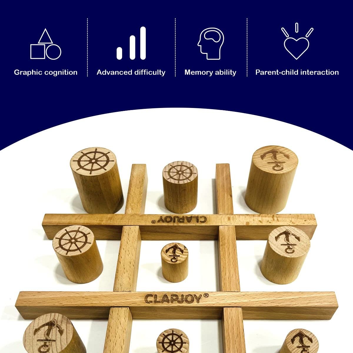 Clapjoy Tic Tac Cambio Game for Adults and Kids - Kee&Ka