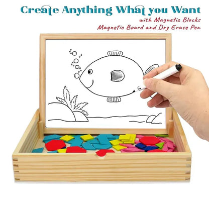 Wooden Magnetic Educational Toy- White Board - Kee&Ka