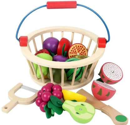Wooden Cutting Fruit Magnetic Basket - Kee&Ka