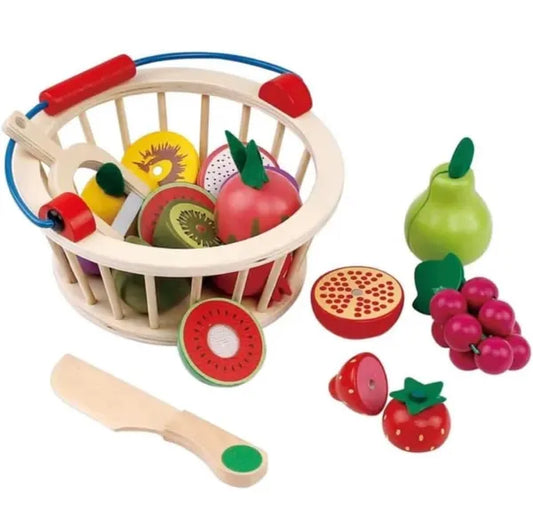 Wooden Cutting Fruit Magnetic Basket - Kee&Ka