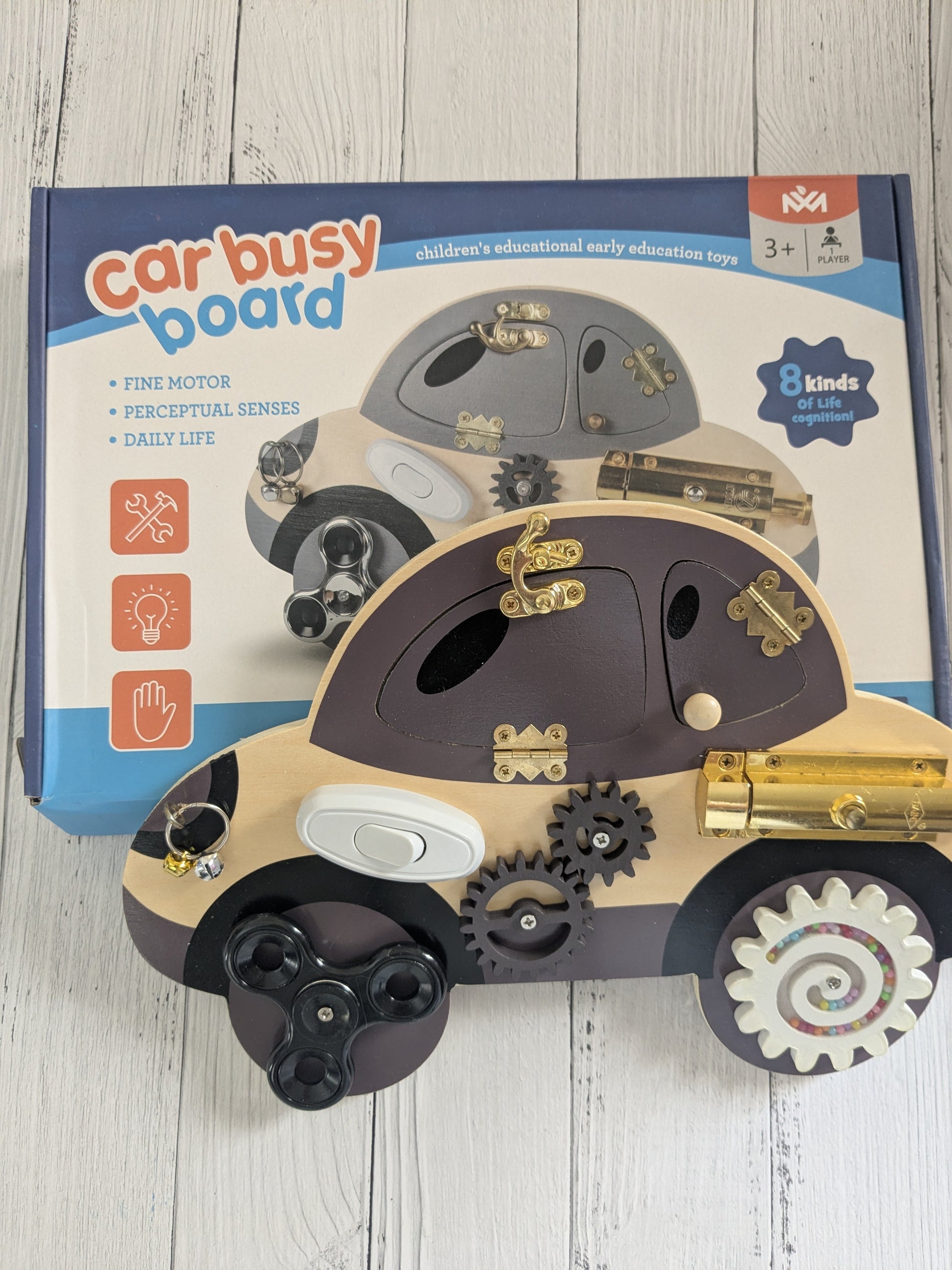 Wooden Busy Car Board Puzzle - Kee&Ka