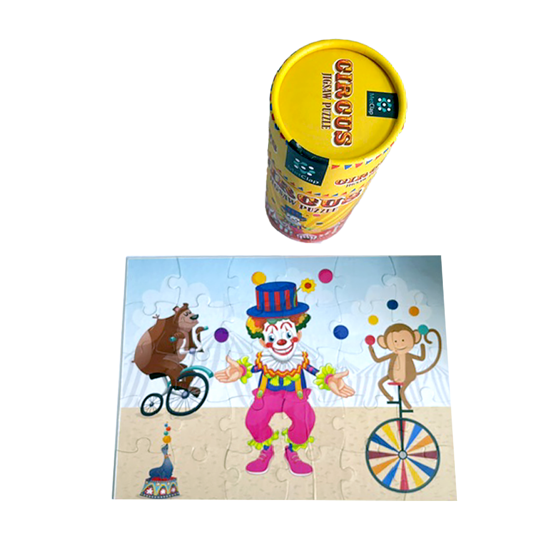 Metclap Circus Jigsaw Puzzle - 30 Pieces inside Round Box - Kee&Ka