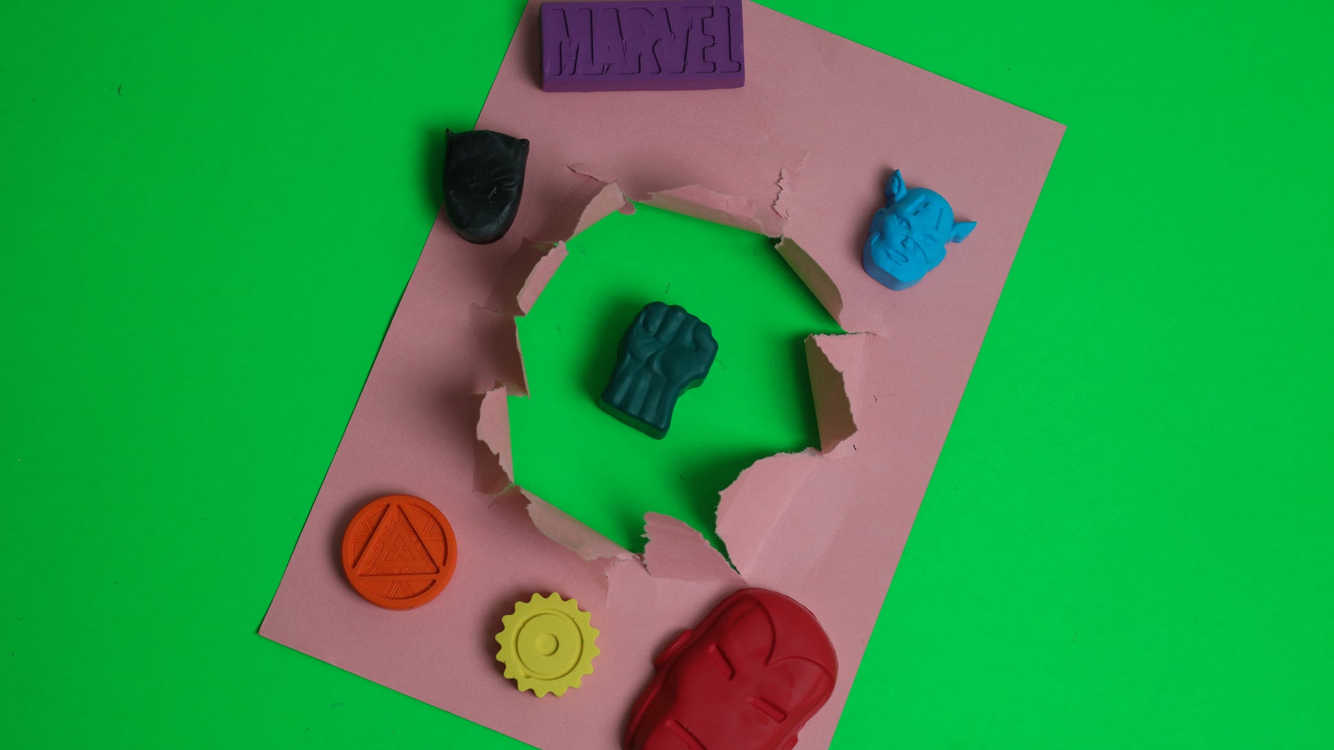 Super Hero Crayons set of 6 - Kee&Ka