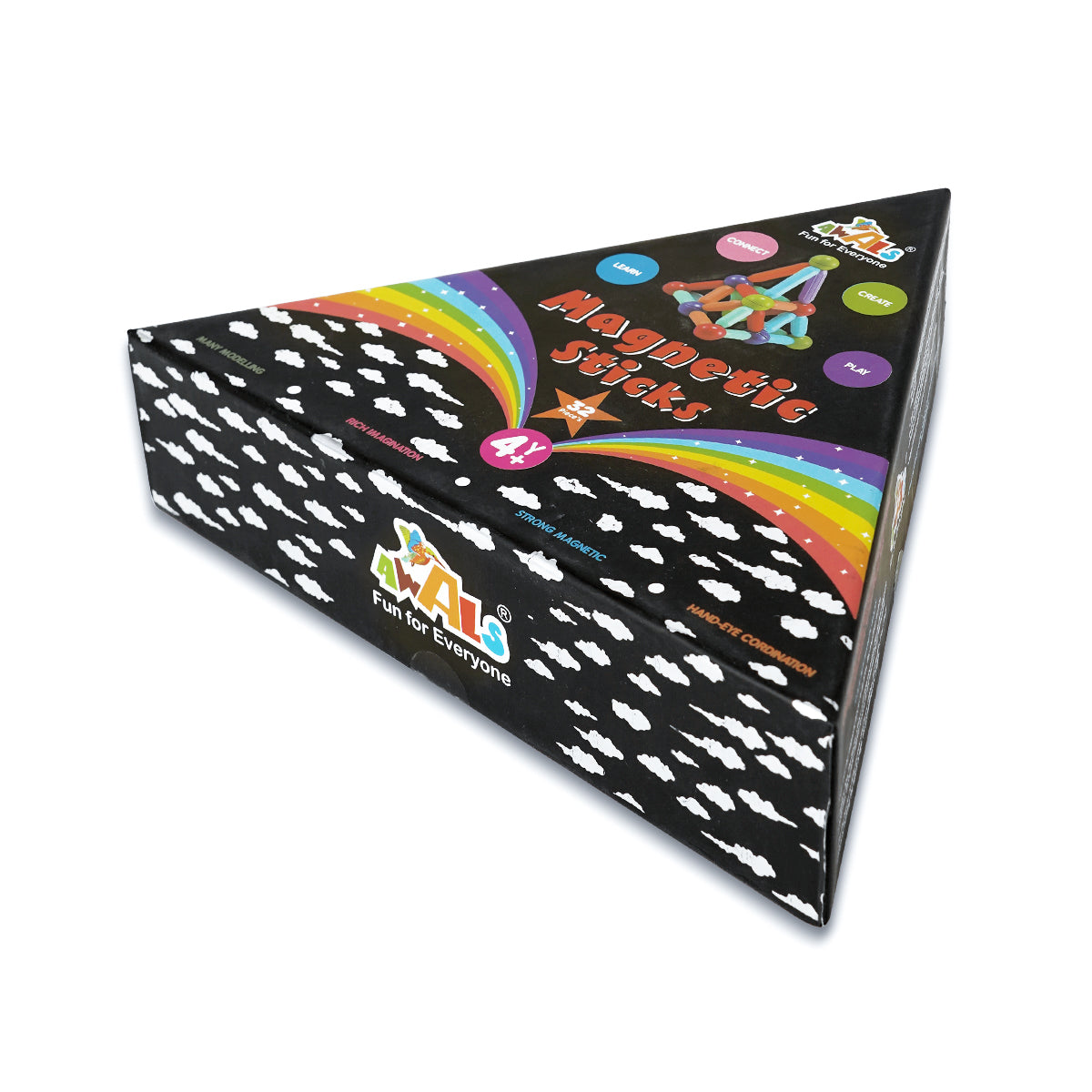 32 Pieces Magnetic Stick Blocks - Connect , Create , Learn and Play - Kee&Ka