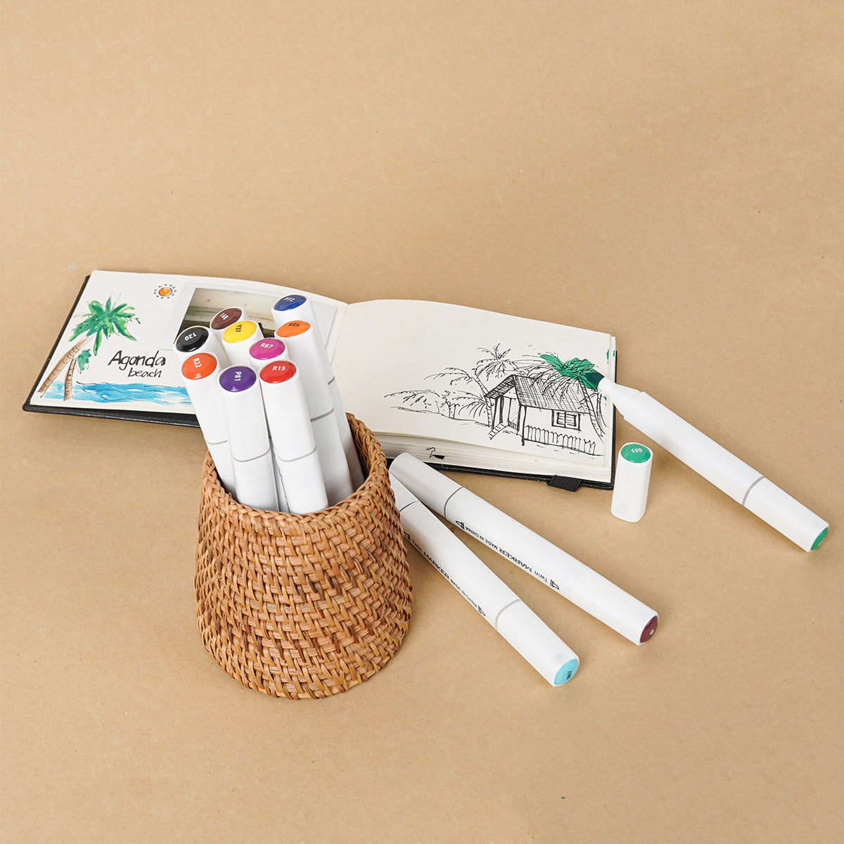 Set of 12 Touch Cool Dual Side Markers - Kee&Ka