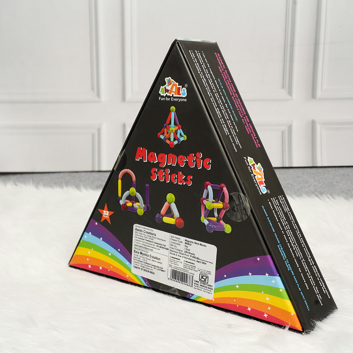 32 Pieces Magnetic Stick Blocks - Connect , Create , Learn and Play - Kee&Ka