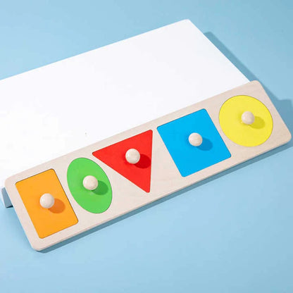 Long Five Shape Knob Board Puzzle - Kee&Ka