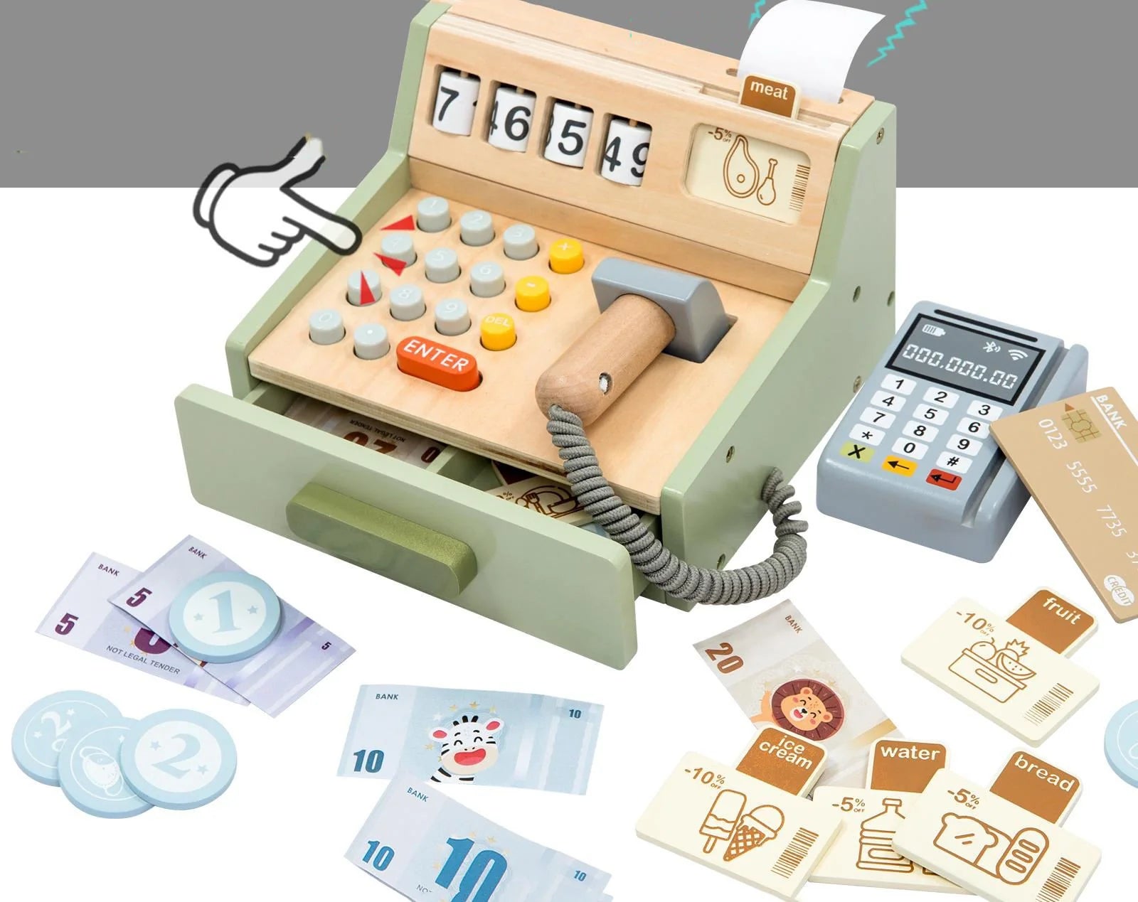 Cash Register Set - Pretend Play - Kee&Ka