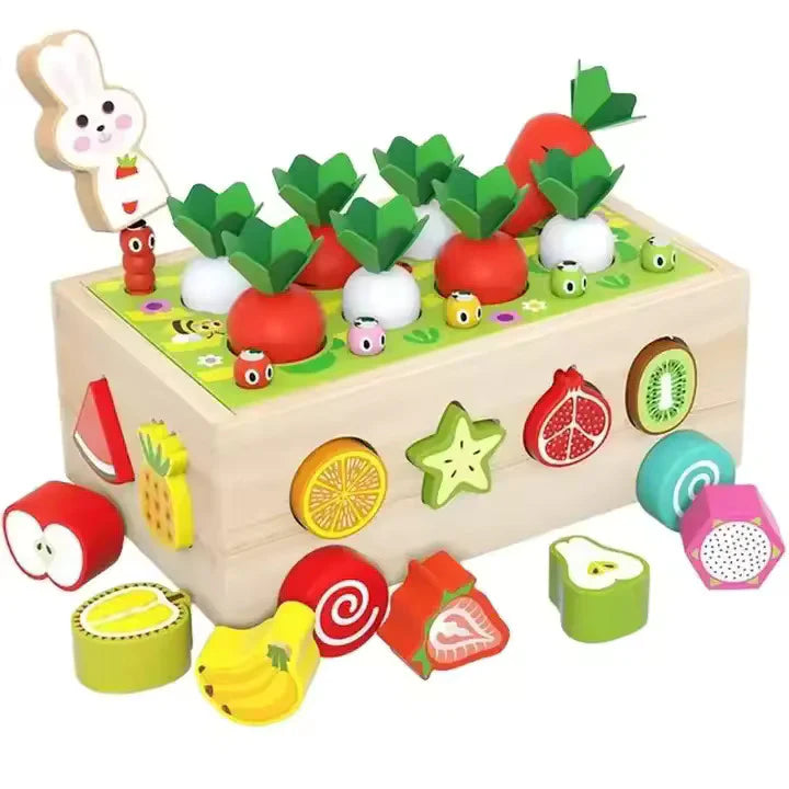 Carrot Harvest Cart - Shape Sorter - Kee&Ka