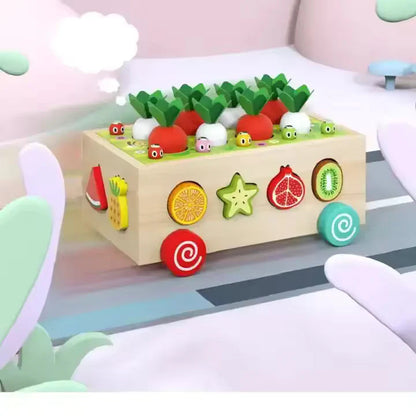 Carrot Harvest Cart - Shape Sorter - Kee&Ka