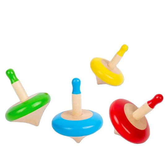 Colorful Wooden Spinning Tops Set - Kee&Ka