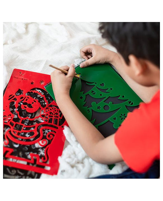 Christmas Doodle With Scratch Book