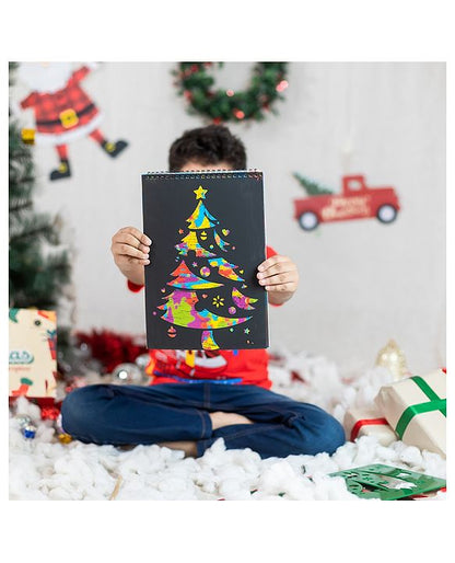 Christmas Tree Stencil With Scratch Book