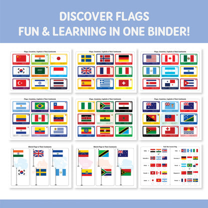 Flags, Countries, Capitals, and Continents ( Above 4 years ) - Kee&Ka