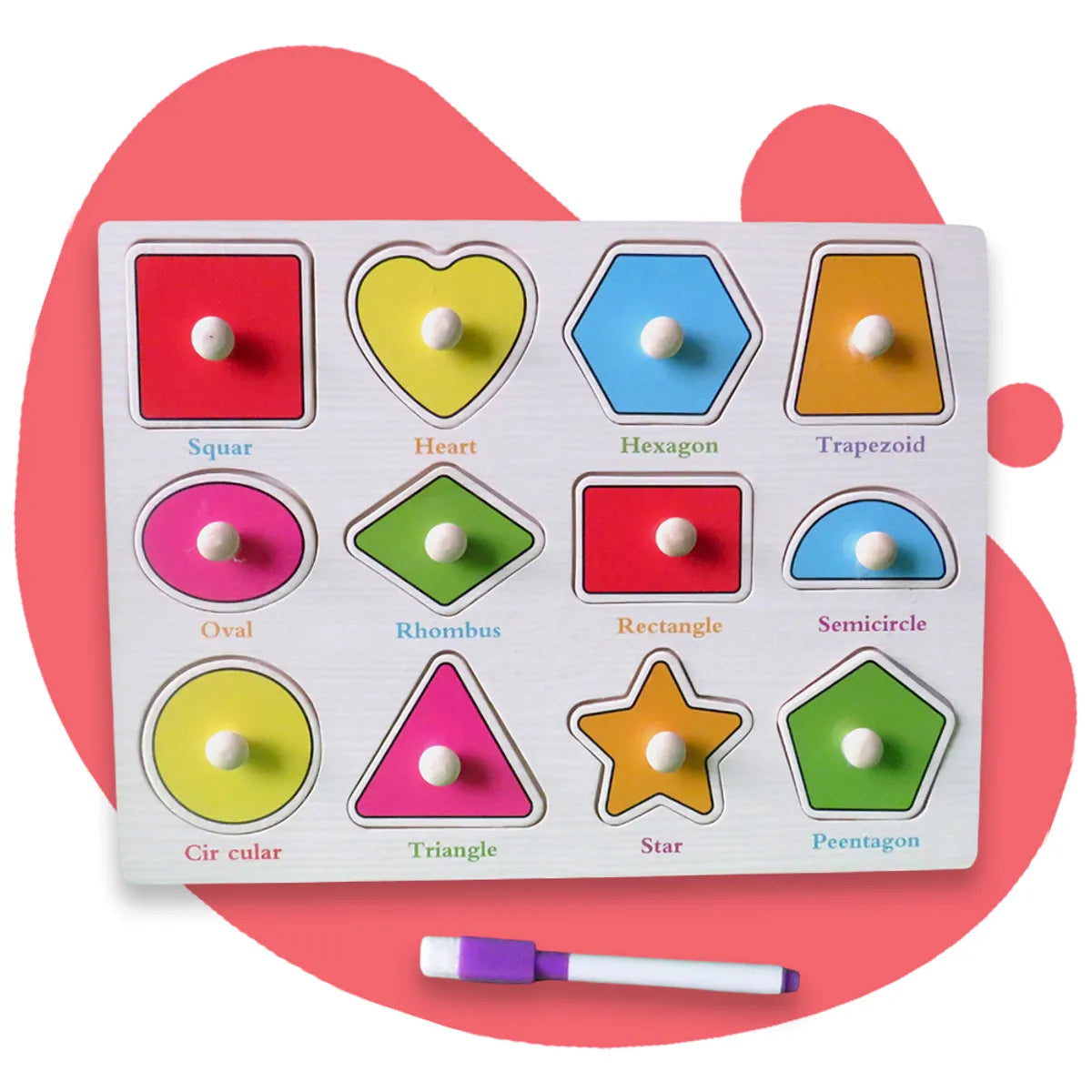 Trumpeter Grabbing Board- Shapes - Kee&Ka