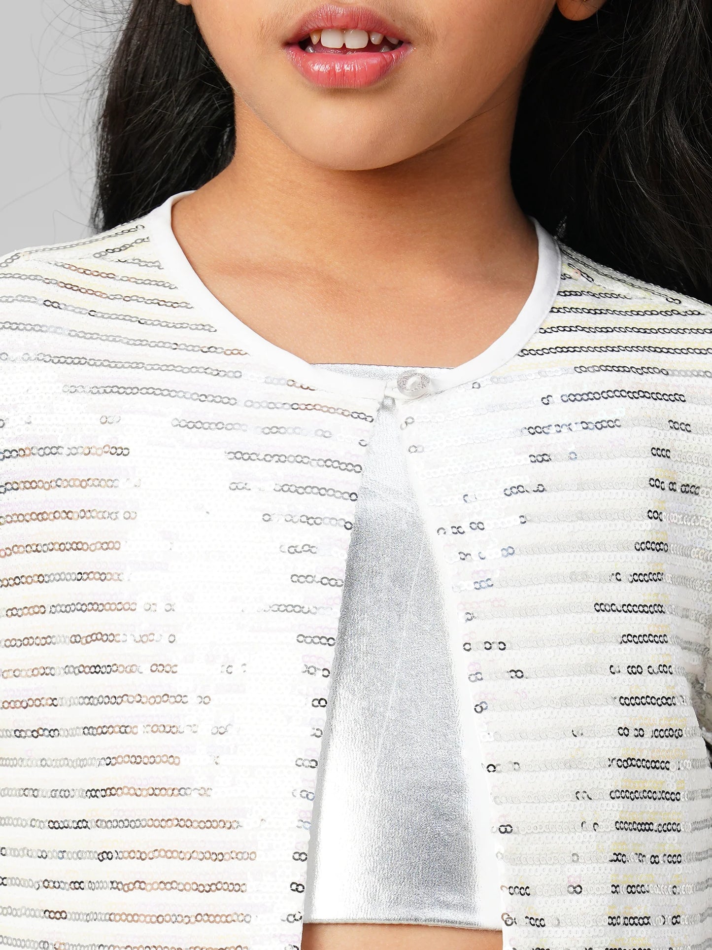 Razzle Dazzle Party White Co-ordinates set for Girls - Kee&Ka