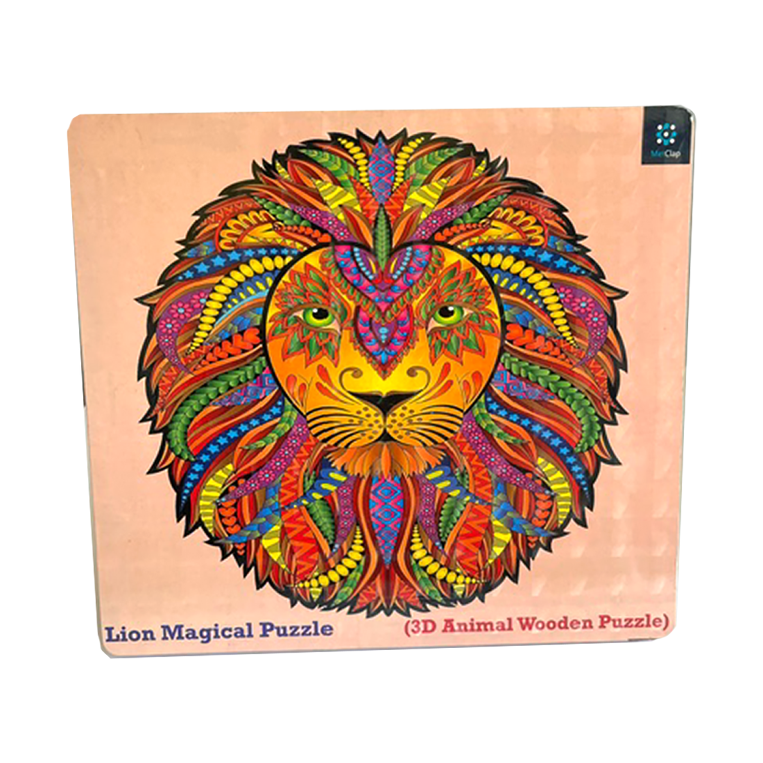 Metclap Lion Wooden Magic Puzzle - 136 Pieces inside wooden Box - Kee&Ka