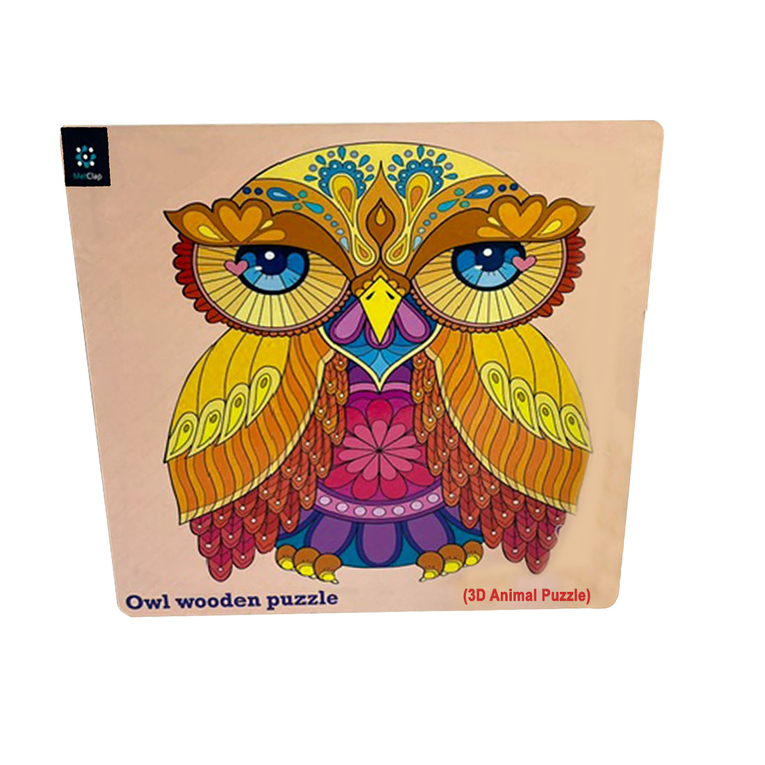 Metclap Owl Wooden Magic Puzzle - 136 Pieces inside wooden Box - Kee&Ka
