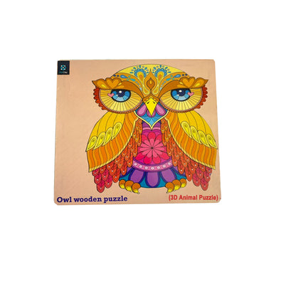 Metclap Owl Wooden Magic Puzzle - 136 Pieces inside wooden Box - Kee&Ka
