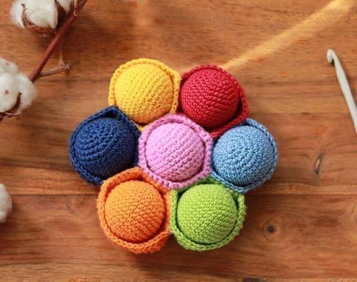 Crochet Ball-Hive Colour Sorting Set - Kee&Ka