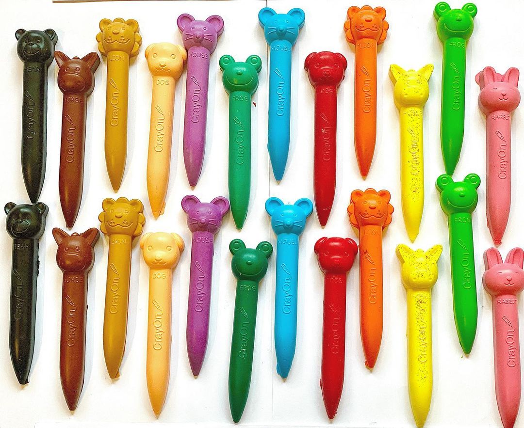 Animal Stick Crayons - Marbled Set - Kee&Ka