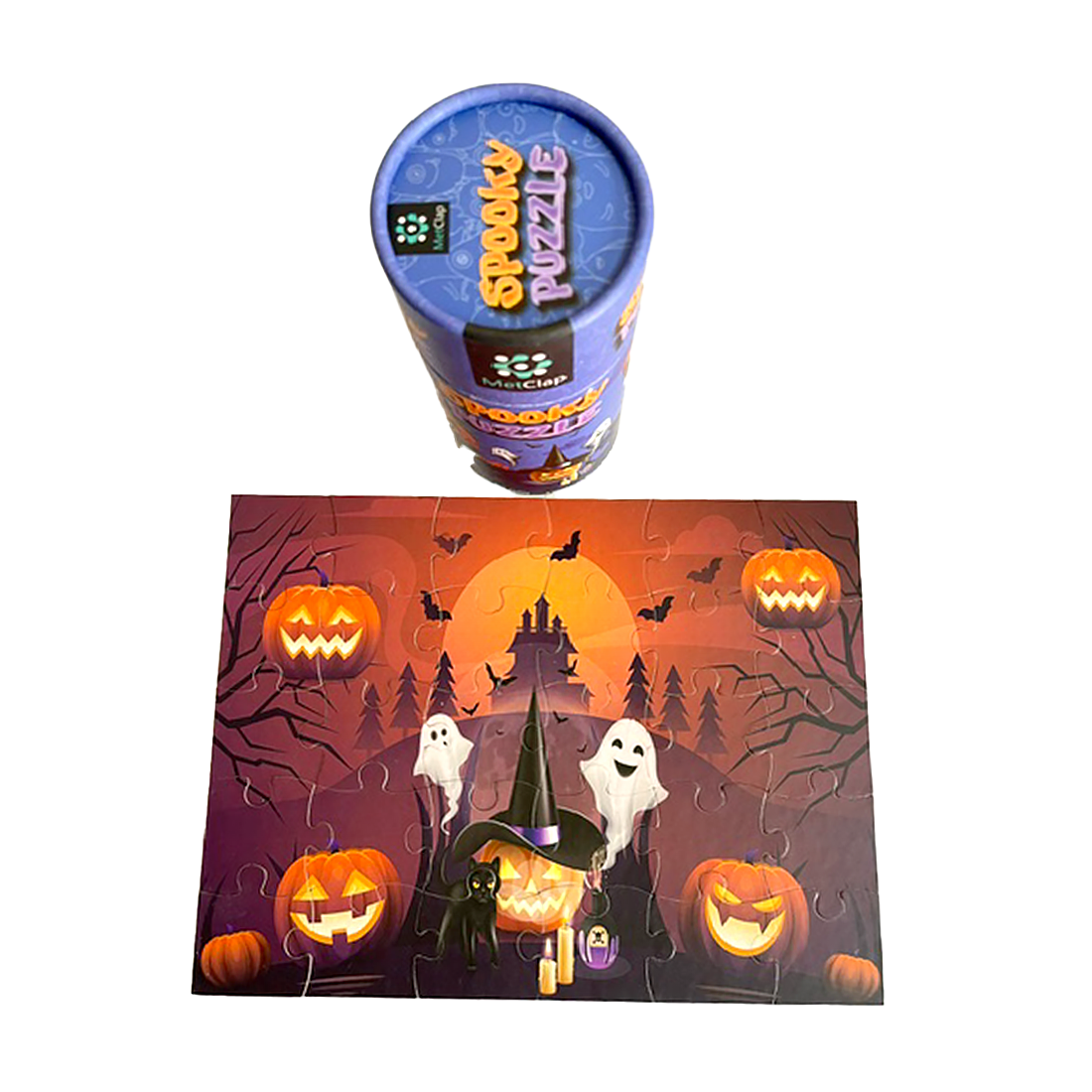 Metclap Spooky Jigsaw Puzzle - 30 Pieces inside Round Box - Kee&Ka