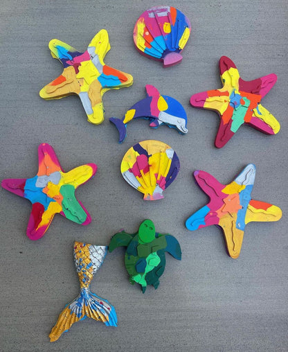 Under the sea set of 8- Marbled - Kee&Ka