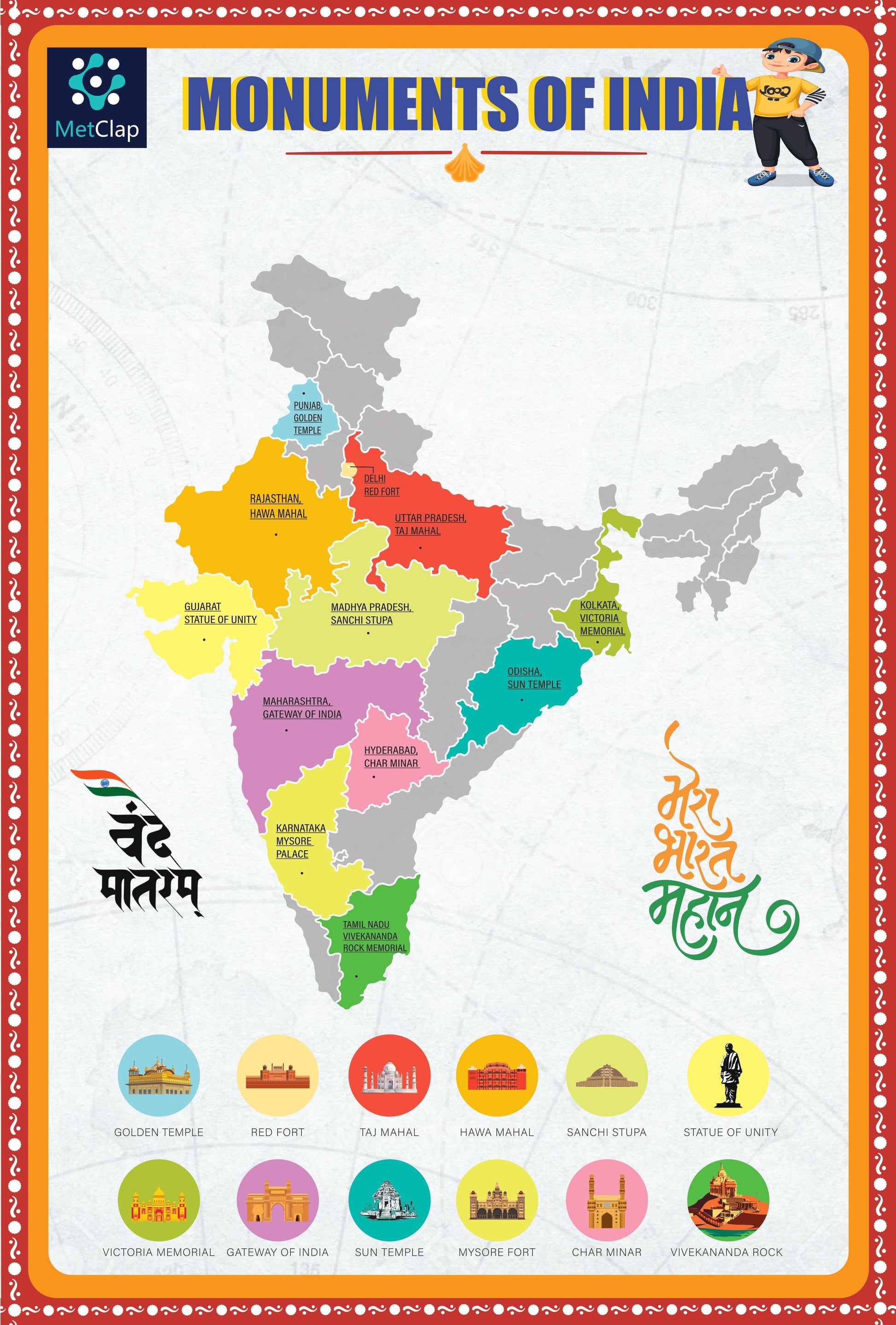 Metclap Monuments of India - Kee&Ka