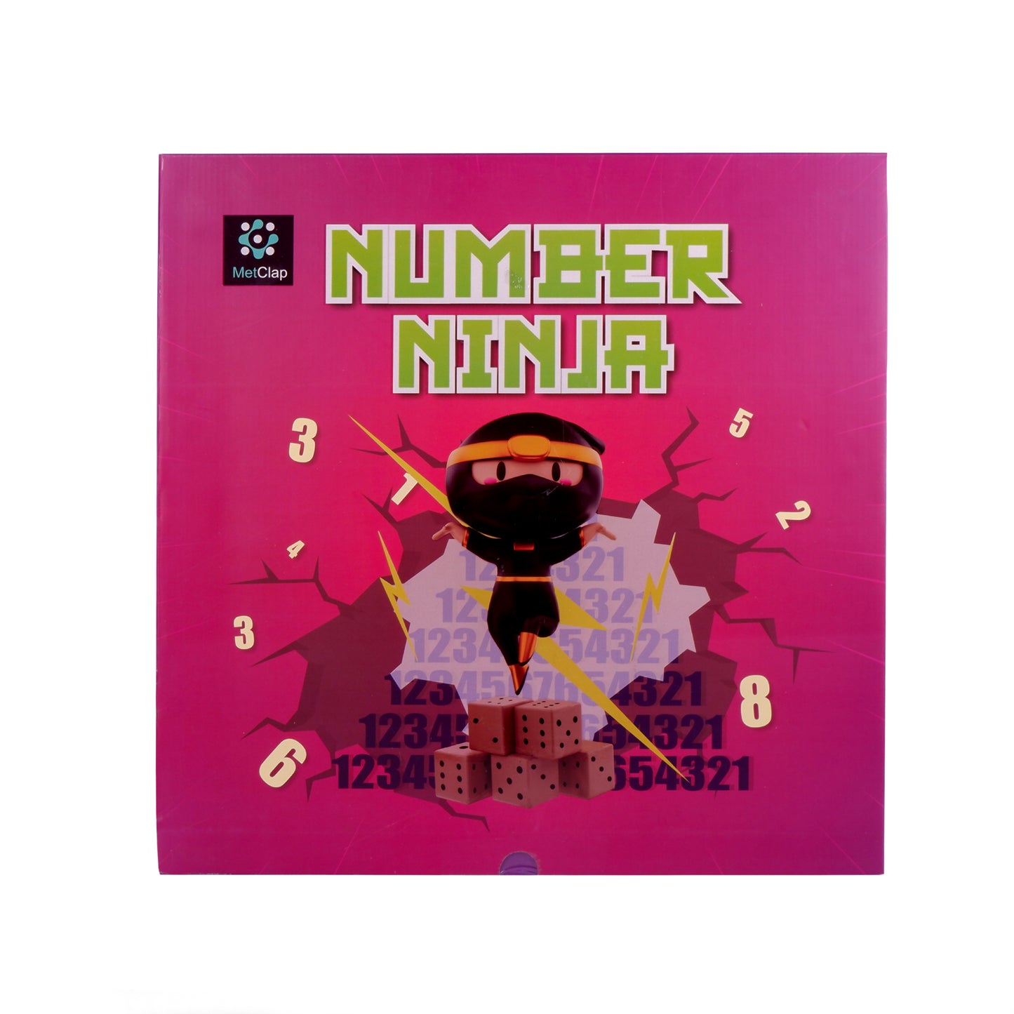MetClap Number Ninja Wooden Math Multiplication Board with Dice and Card - Kee&Ka