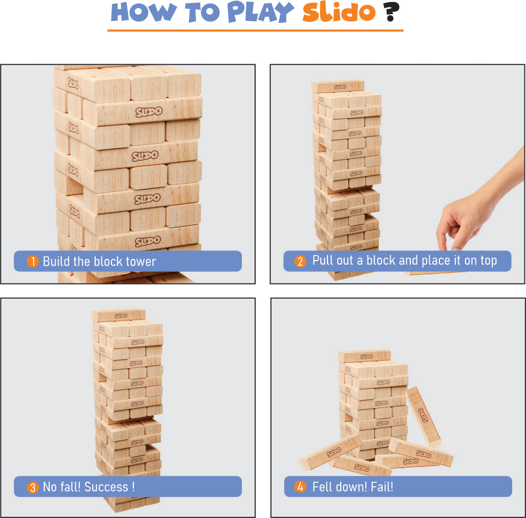 Clapjoy Slido Classic Stacking Game for Kids - Kee&Ka