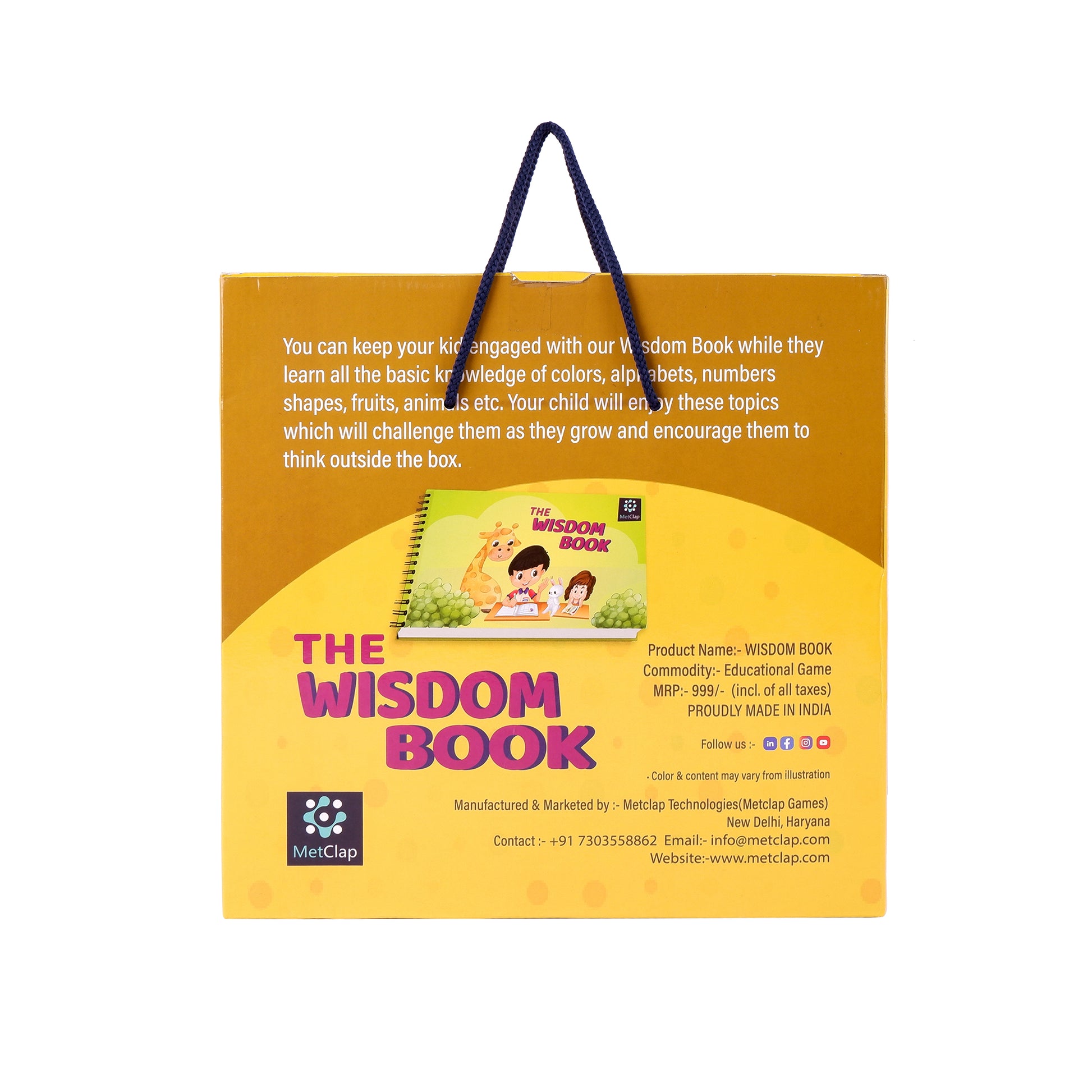 MetClap Wisdom Book Learning Velcro Book Help Kids Learn Via 30 Activities - (1 to 3 Years) Montessori Busy Book for Preschool - Kee&Ka